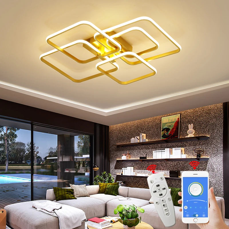 Surface Mounted Triangle Modern led ceiling lights lamp for living room