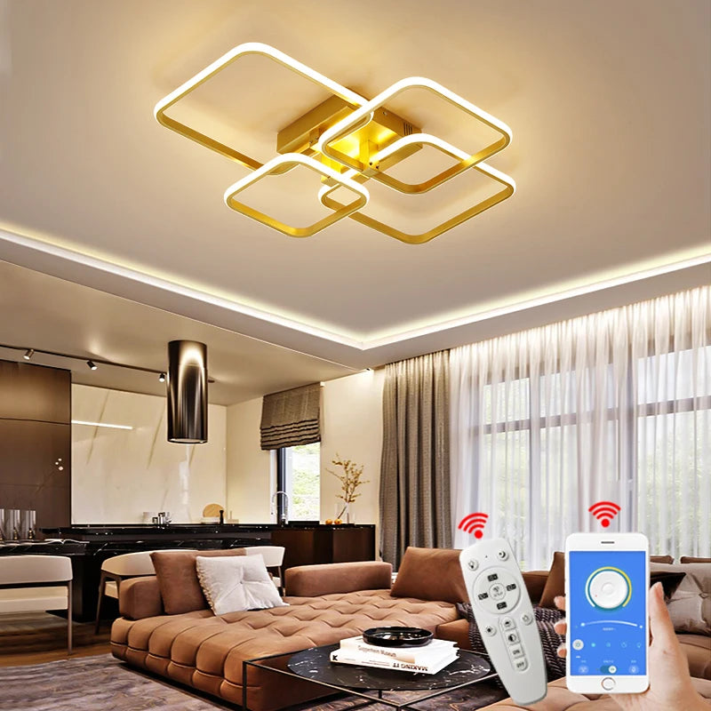 Surface Mounted Triangle Modern led ceiling lights lamp for living room