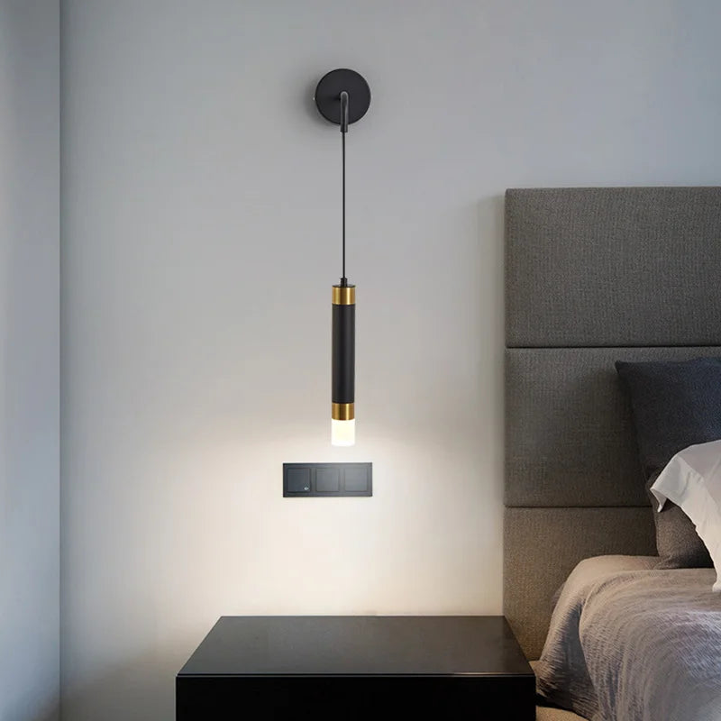 Bedroom bedside wall lamp modern minimalistluxury creative spotlight For home