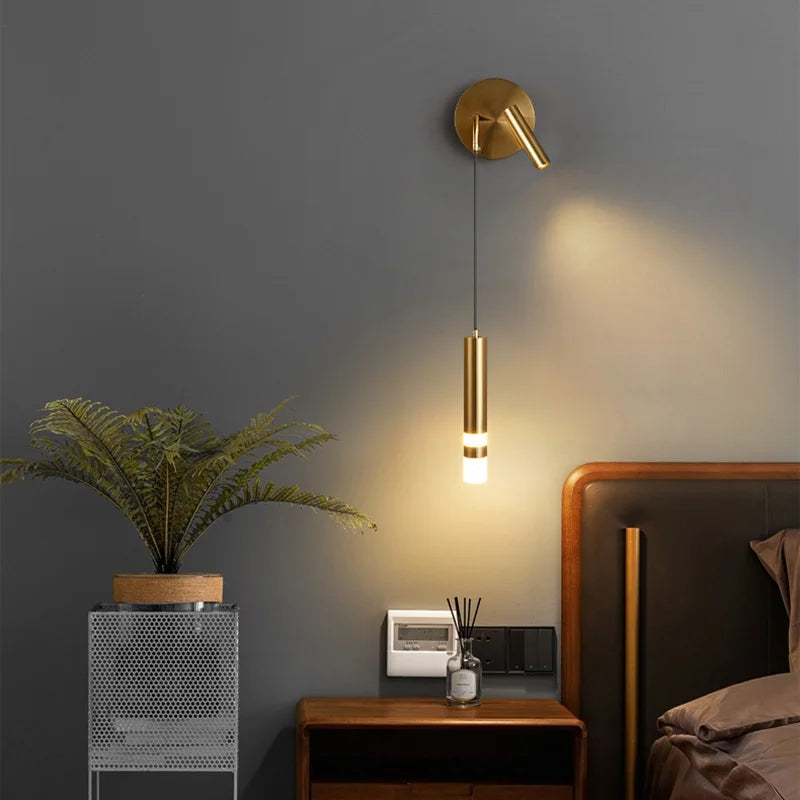 Bedroom bedside wall lamp modern minimalistluxury creative spotlight For home