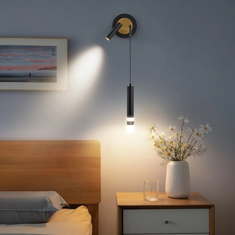 Bedroom bedside wall lamp modern minimalistluxury creative spotlight For home