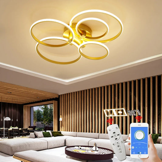 Surface Mounted Triangle Modern led ceiling lights lamp for living room