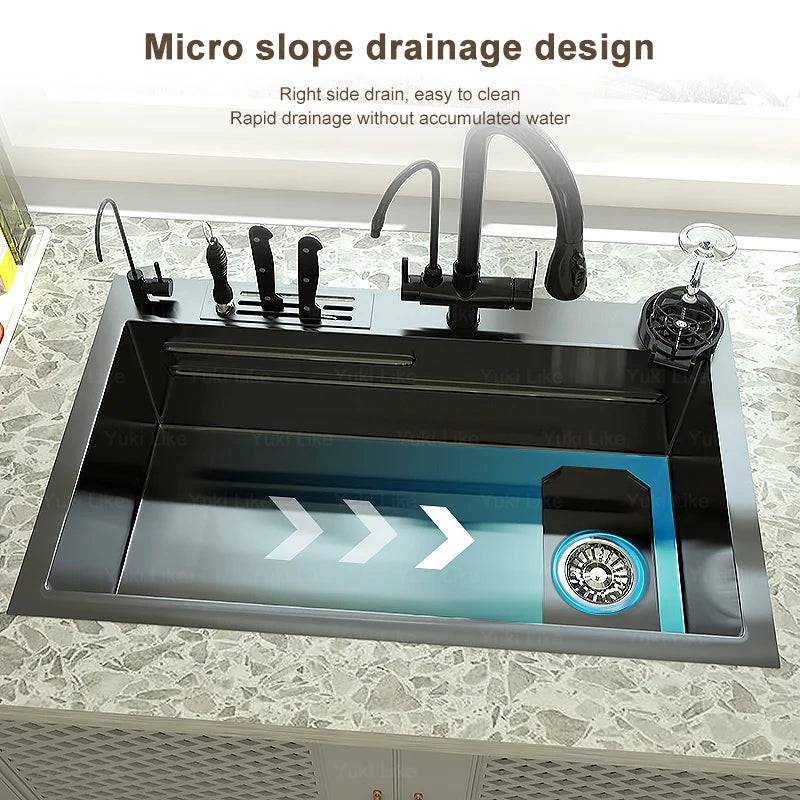 Kitchen Sink Stainless Steel Large Single Slot Home Improvement Multifunction