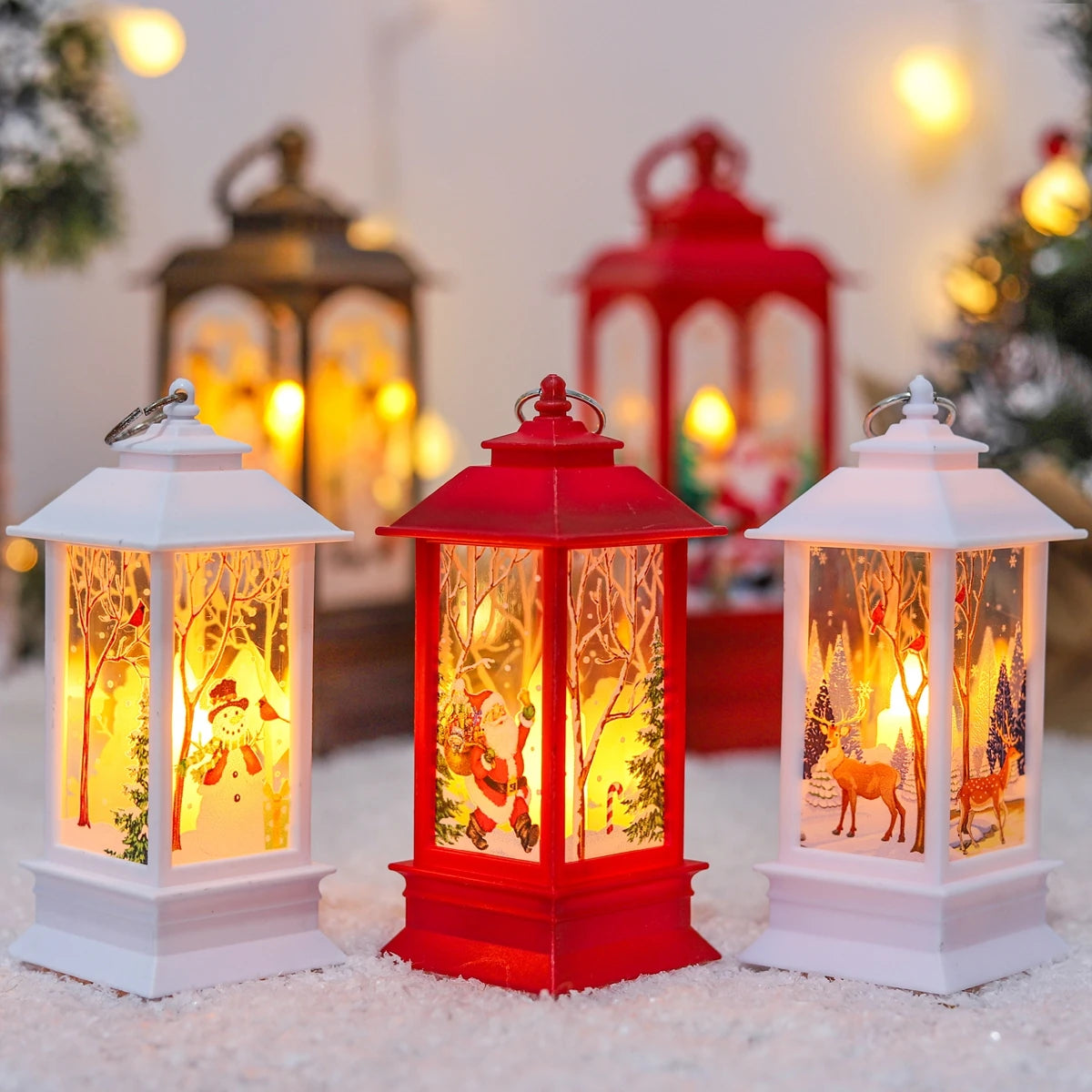 Christmas Lantern Light Merry Christmas Decorations for Home Christmas Tree