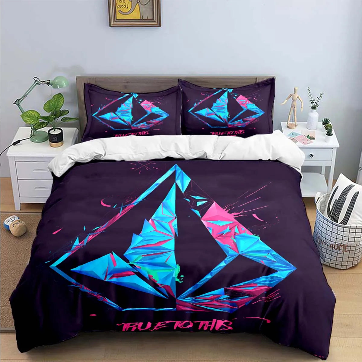 Exquisite V-VOLCOM Print Bedding Sets Exquisite Bed Supplies Set Duvet Cover Bed