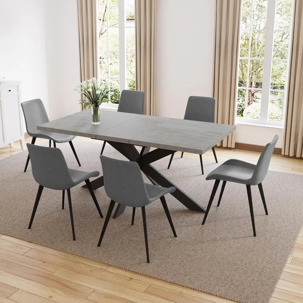 Kitchen & Dining Room Tables for 6-8 Person Space Saving Expandable