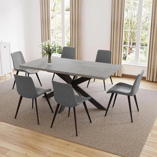 Kitchen & Dining Room Tables for 6-8 Person Space Saving Expandable