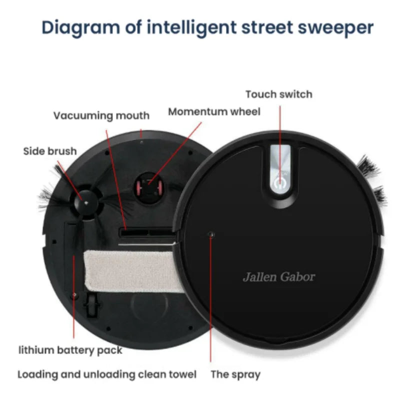 Wireless Smart Robot Vacuum Cleaner Multifunctional Super Quiet Vacuuming