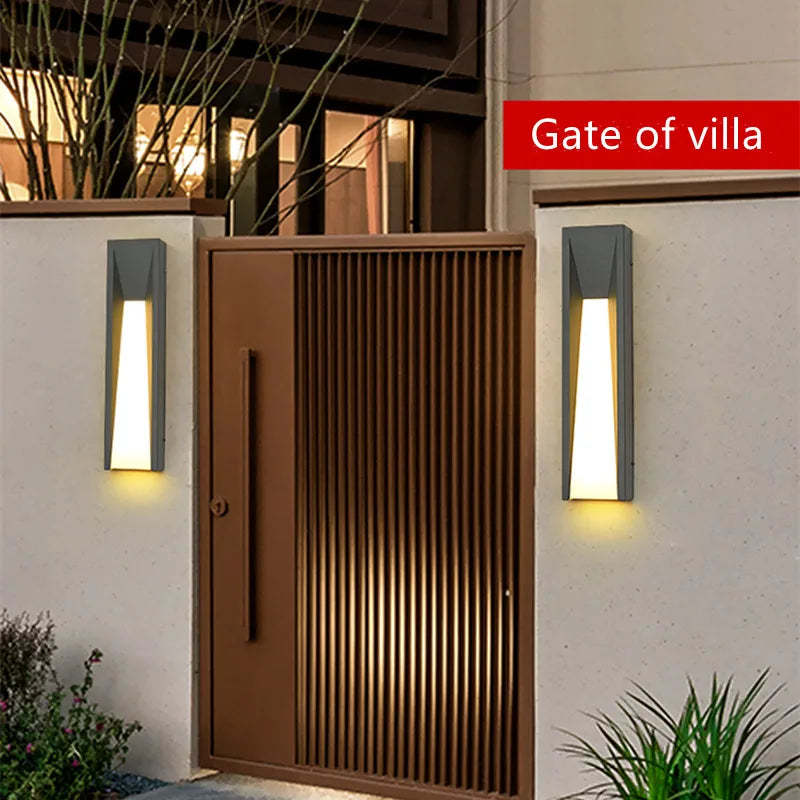 Modern Simple Outdoor Waterproof LED Wall Lamp AC220V Strip Lamp Villa