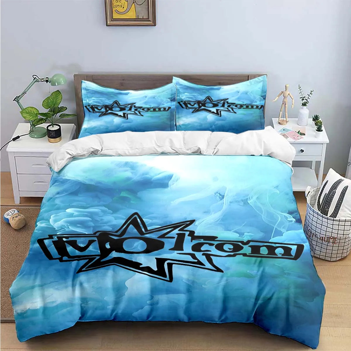 Exquisite V-VOLCOM Print Bedding Sets Exquisite Bed Supplies Set Duvet Cover Bed