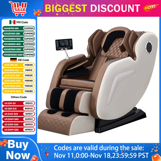 Multi-Function Music Massage Chair Office Home Full Automatic Zero-Gravity Electric