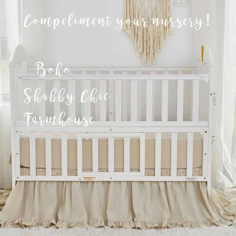 Baby crib bedding set for girls boys gender neutral boho bohemian farmhouse chic