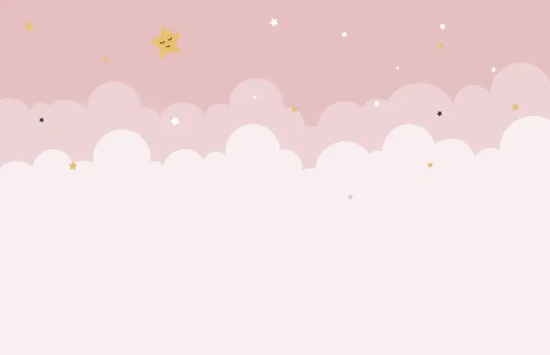 Cloud Star Wallpaper Children's room decoration papel de parede