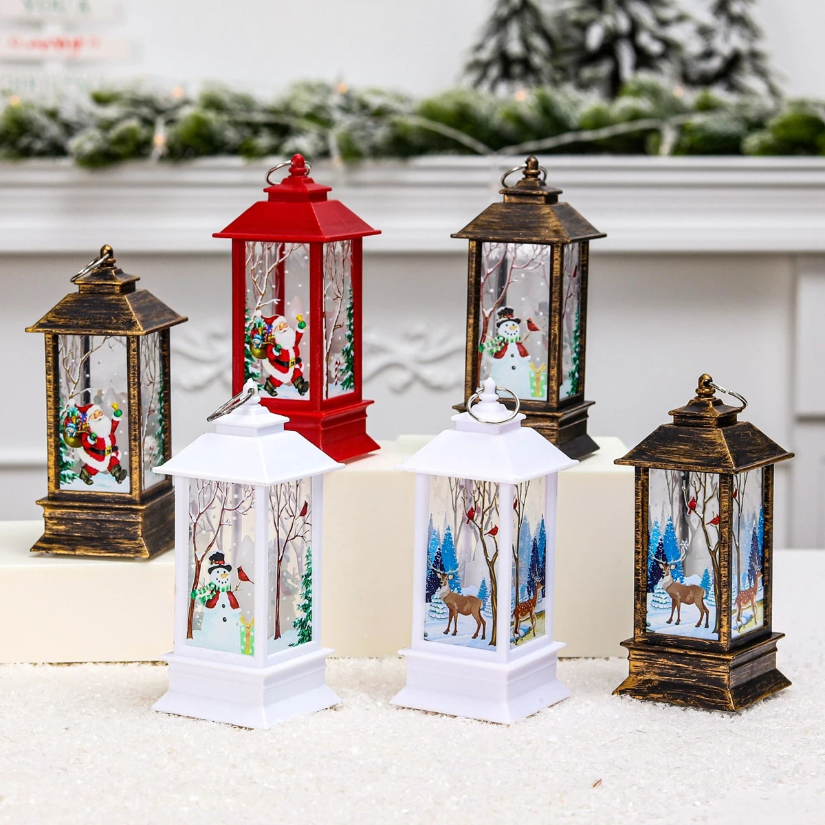 Christmas Lantern Light Merry Christmas Decorations for Home Christmas Tree