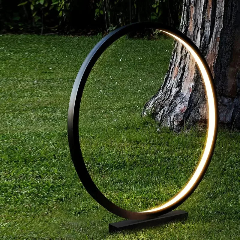 Modern Round LED Lawn Lamp For Path Landscape Park Villa Courtyard