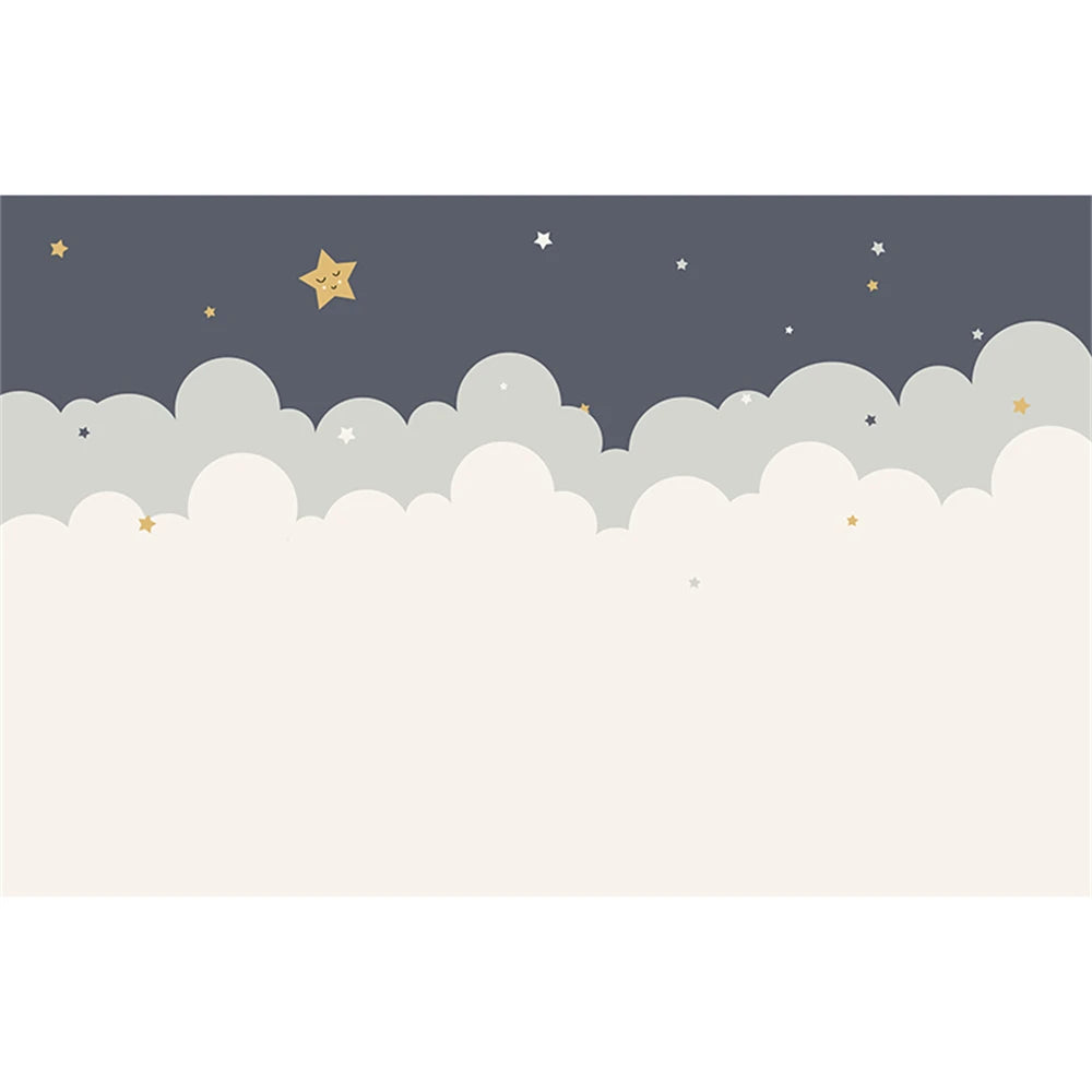 Cloud Star Wallpaper Children's room decoration papel de parede