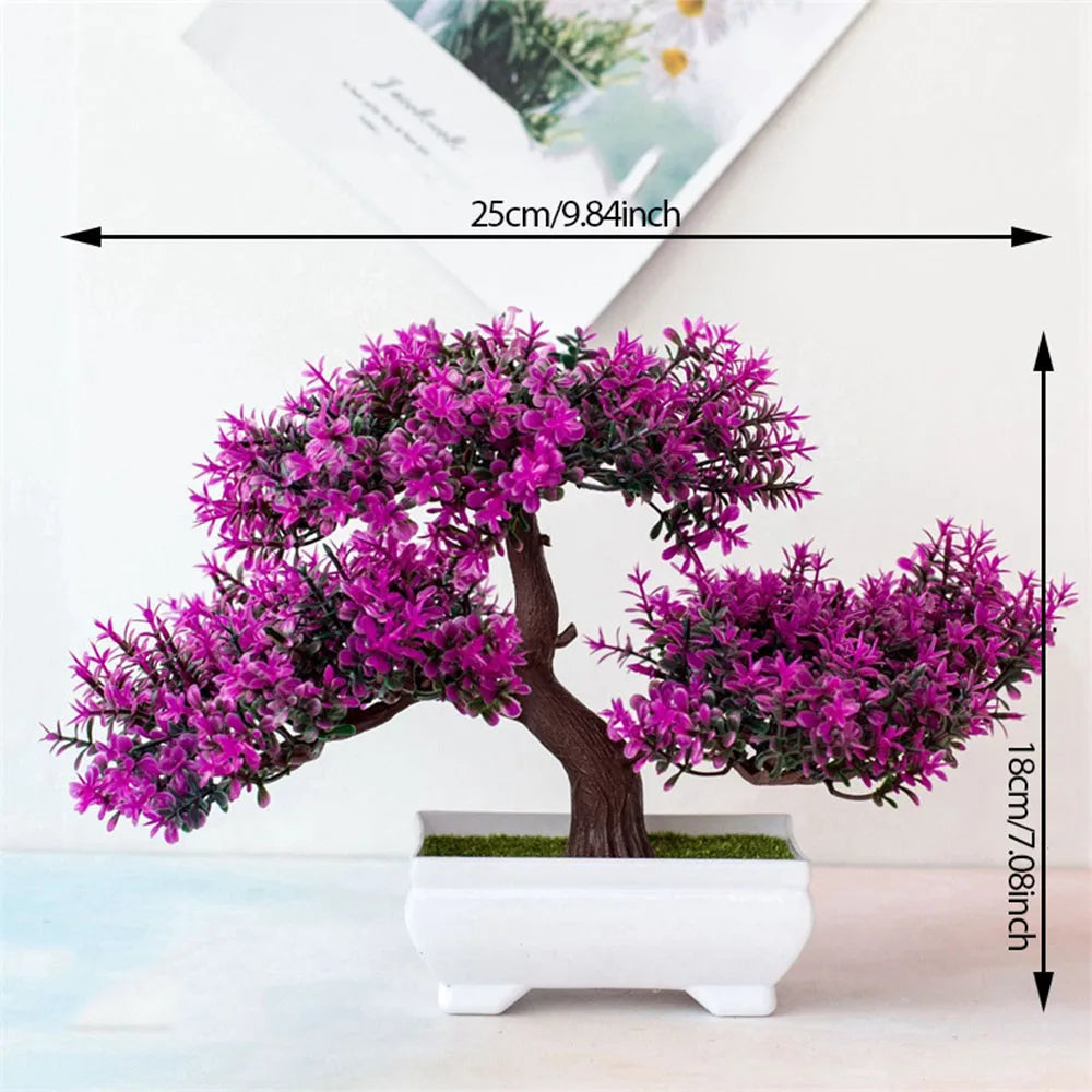 Artificial Plants Bonsai Fake Plant Flowers Potted Ornaments For Table