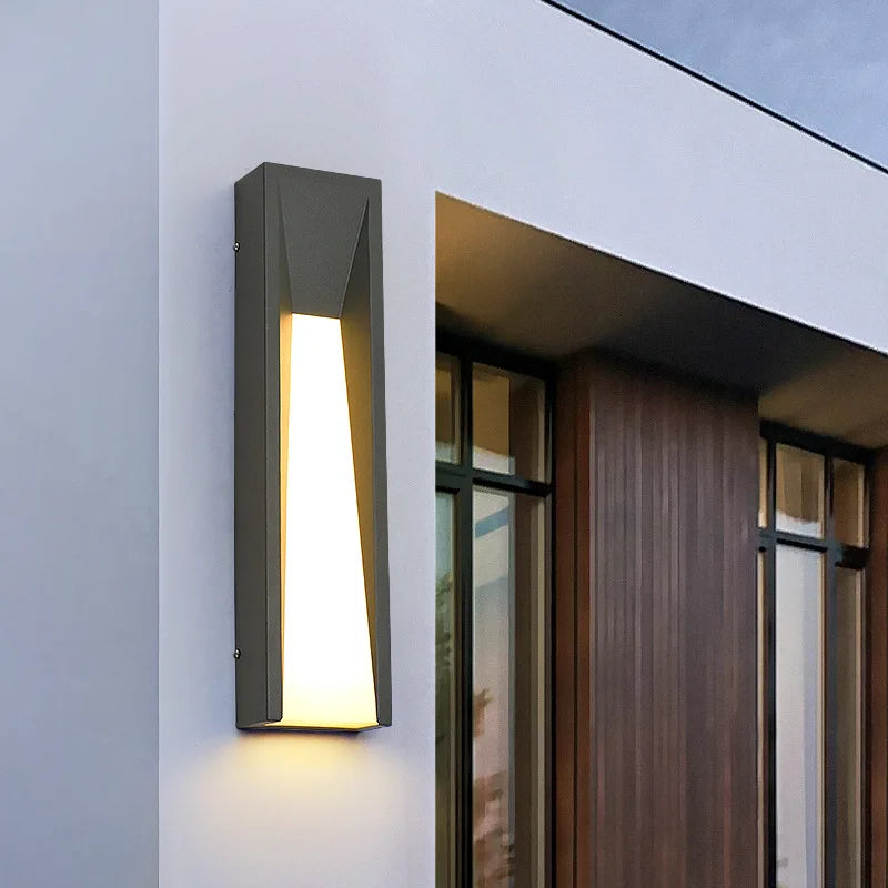 Modern Simple Outdoor Waterproof LED Wall Lamp AC220V Strip Lamp Villa