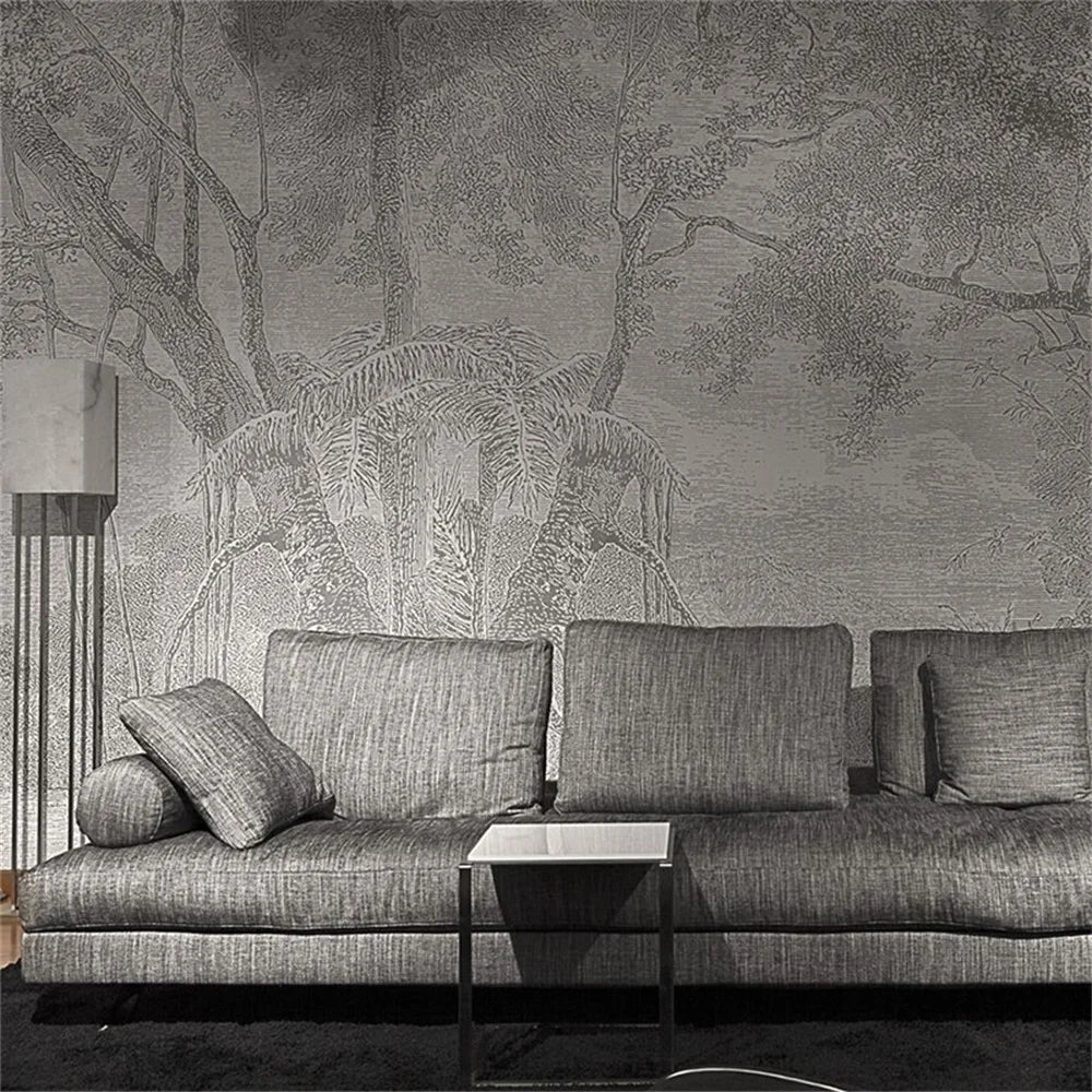 Custom Vintage Trees Forest Wallpapers for Living Room Bedroom Chinese Background