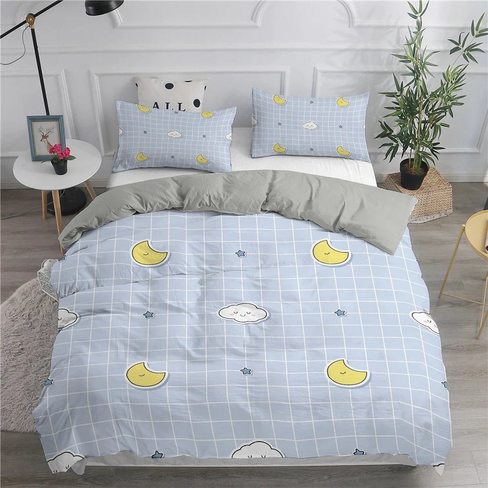 Cartoon Bedding Set Cute Cats Printed 3D Duvet Cover Set Twin Full Queen King