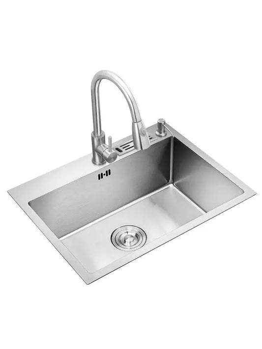 Home Improvement Kitchen Sink Large Single Household Stainless Steel