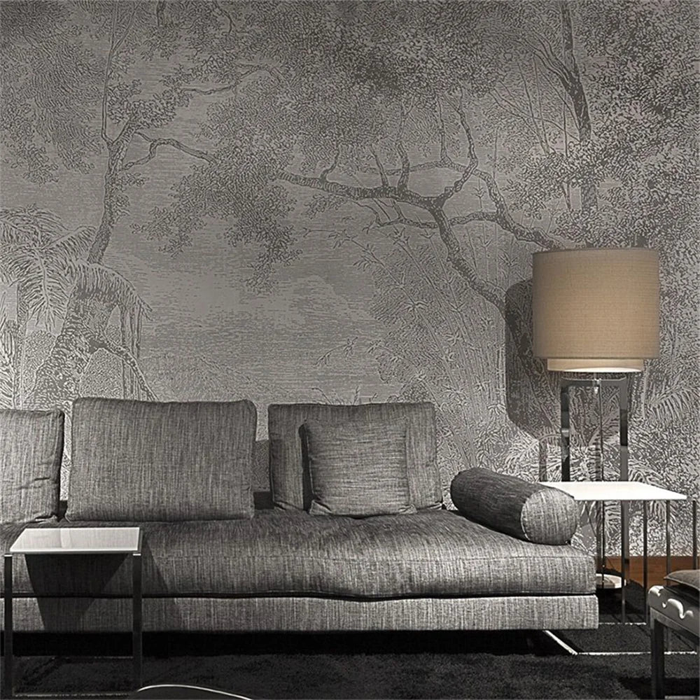 Custom Vintage Trees Forest Wallpapers for Living Room Bedroom Chinese Background