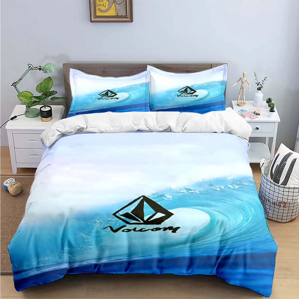 Exquisite V-VOLCOM Print Bedding Sets Exquisite Bed Supplies Set Duvet Cover Bed