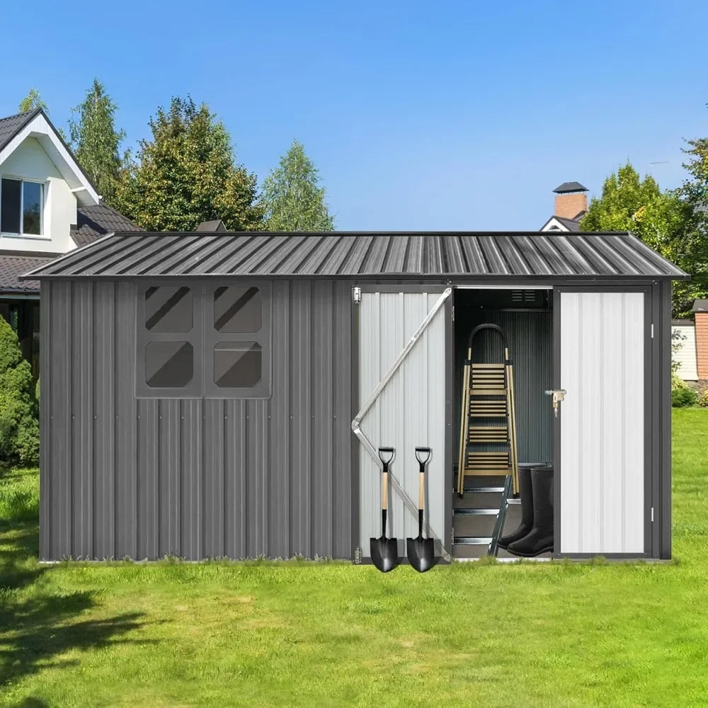 Extra Large Sheds 10ftx12ft,Outdoor Storage Sheds with Window