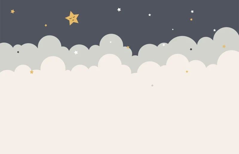 Cloud Star Wallpaper Children's room decoration papel de parede