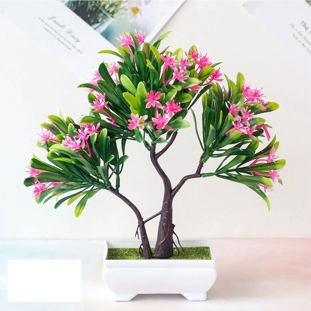 Artificial Plants Bonsai Fake Plant Flowers Potted Ornaments For Table