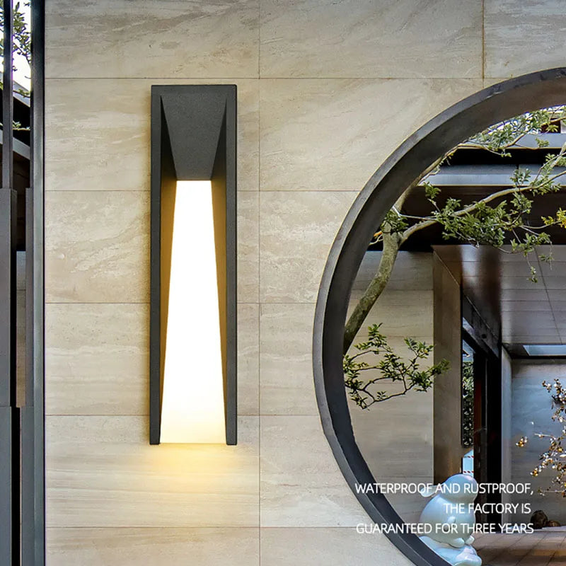 Modern Simple Outdoor Waterproof LED Wall Lamp AC220V Strip Lamp Villa