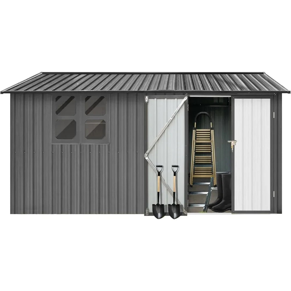 Extra Large Sheds 10ftx12ft,Outdoor Storage Sheds with Window