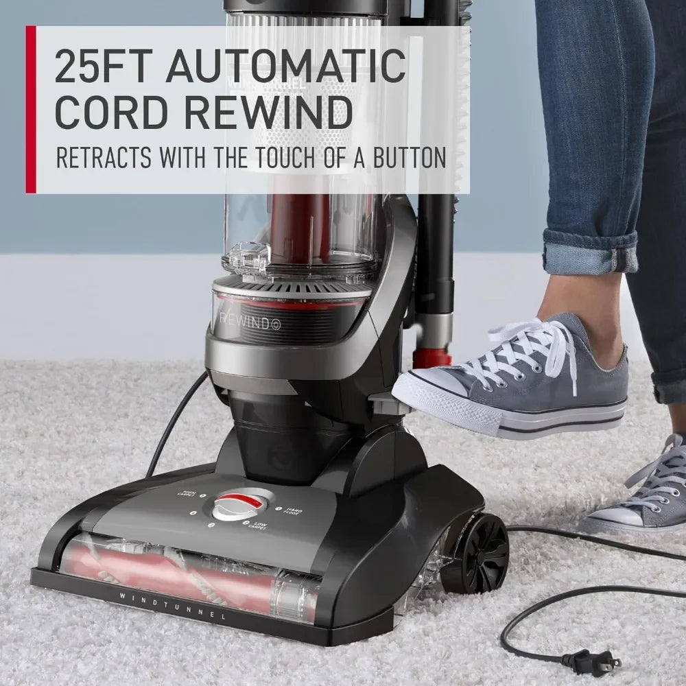 Cord Rewind Pro Bagless Upright Vacuum Cleaner For Carpet and Hard Floors